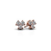 Image of Stud earrings Shirlee 585 rose gold diamond 0.60 crt