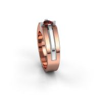 Image of Men's ring kiro<br/>585 rose gold<br/>Garnet 5 mm