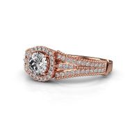 Image of Engagement ring Darla 585 rose gold diamond 0.955 crt