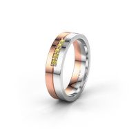 Afbeelding van Trouwring WH0211L15AP 585 rosé goud gele saffier ±5x1.7 mm