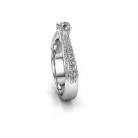 Image of Engagement ring Ruby rnd 585 white gold diamond 0.25 crt