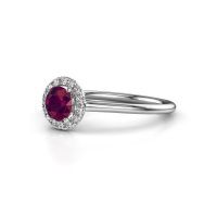 Image of Engagement ring seline rnd 1<br/>950 platinum<br/>Rhodolite 5 mm