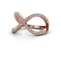 Afbeelding van Ring Alycia 2 585 rosé goud diamant 0.45 crt