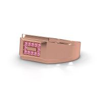 Image de Bague pour homme Roan<br/>585 or rose<br/>Saphir rose 1.5 mm