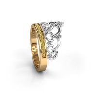 Afbeelding van Ring Kroon 2 585 goud gele saffier 1.2 mm