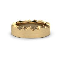 Image of Wedding ring WH2058L17EM<br/>585 gold ±7x2.6 mm<br/>Brown diamond