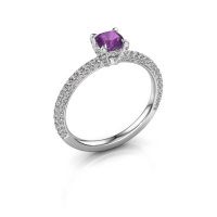 Image of Engagement ring saskia 2 cus<br/>950 platinum<br/>Amethyst 4.5 mm