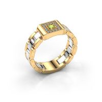 Afbeelding van Heren ring Giel 585 goud peridoot 2.7 mm
