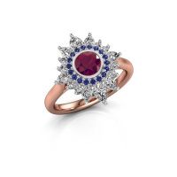 Image of Engagement ring Tianna 585 rose gold rhodolite 5 mm