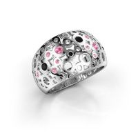 Image de Bague Jaylinn 2<br/>585 or blanc<br/>Saphir rose 2.2 mm