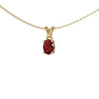 Image de Collier Lucy 1<br/>585 or jaune<br/>Rubis 7x5 mm