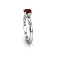 Image of Engagement ring shannon cus<br/>585 white gold<br/>Garnet 5 mm