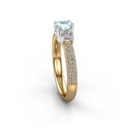 Image of Engagement Ring Marielle Ovl<br/>585 gold<br/>Aquamarine 6.5x4.5 mm