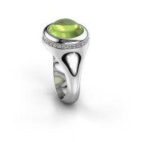 Afbeelding van Ring Lesli ovl<br/>950 platina<br/>Peridoot 12x10 mm