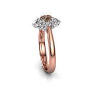 Image of Engagement ring Susan 585 rose gold brown diamond 0.885 crt