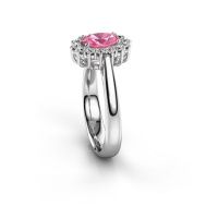 Image de Bague de fiançailles Margien 1<br/>585 or blanc<br/>Saphir rose 7x5 mm