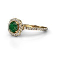 Image of Engagement ring Talitha RND 585 gold emerald 6.5 mm