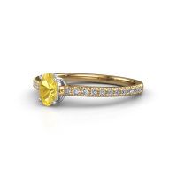 Bild von Verlobungsring haley ovl 2<br/>585 Gold<br/>Gelb Saphir 6x4 mm