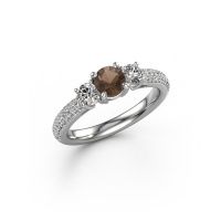 Image of Engagement Ring Marielle Rnd<br/>585 white gold<br/>Smokey quartz 5 mm