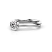 Afbeelding van Verlovings ring Kaylee 925 zilver zirkonia 4 mm