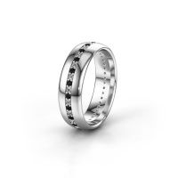 Image of Wedding ring WH0203L36AP<br/>950 platinum ±6x1.7 mm<br/>Black diamond