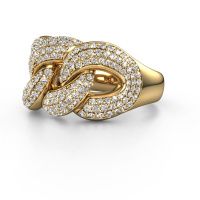Afbeelding van Ring Kylie 3 13mm<br/>585 goud<br/>Diamant 1.217 Crt