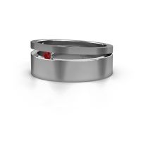 Afbeelding van Ring angie<br/>585 witgoud<br/>Robijn 2 mm