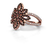 Afbeelding van Ring karina<br/>585 rosé goud<br/>zwarte diamant 0.721 crt