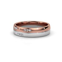 Afbeelding van Trouwring WH0206L25APM 585 rosé goud diamant ±5x1.7 mm
