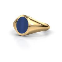 Afbeelding van Zegelring evon 1<br/>585 goud<br/>Lapis lazuli 10x8 mm