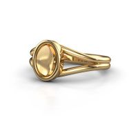 Afbeelding van Ring Lieselotte<br/>585 goud<br/>Citrien 9x7 mm