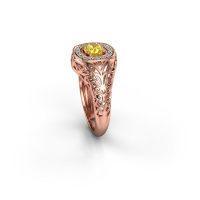 Image of Men's ring quinten<br/>585 rose gold<br/>Yellow sapphire 5 mm