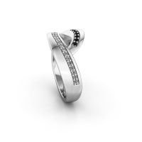 Bild von Ring Sharita 925 Silber Schwarz Diamant 0.264 crt