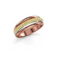 Afbeelding van Ring Paris 585 rosé goud gele saffier 1 mm