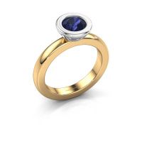 Image of Stacking ring Eloise Round 585 gold sapphire 6 mm