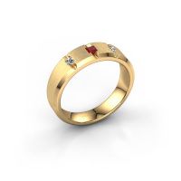 Image of Men's ring justin<br/>585 gold<br/>Ruby 2.5 mm