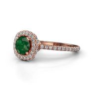 Image of Engagement ring Talitha RND 585 rose gold emerald 6.5 mm