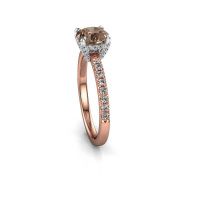 Image of Engagement ring saskia rnd 1<br/>585 rose gold<br/>brown diamond 1.364 crt