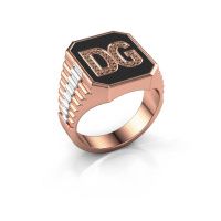 Afbeelding van Rolex Stijl Ring Stephan 3<br/>585 rosé goud<br/>Bruine diamant 0.005 crt