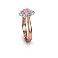 Image of Engagement ring Susan 585 rose gold pink sapphire 5 mm
