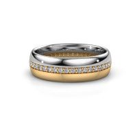 Afbeelding van Trouwring WH0203L36AP 585 witgoud zirkonia ±6x1.7 mm