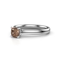 Afbeelding van Verlovingsring Mignon cus 1 585 witgoud bruine diamant 0.50 crt