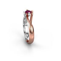 Image of Ring Paulien<br/>585 rose gold<br/>Rhodolite 4.2 mm