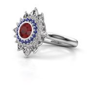 Image of Engagement ring Tianna 585 white gold ruby 5 mm