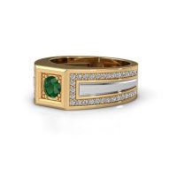 Image of Men's ring lando<br/>585 gold<br/>Emerald 4.7 mm