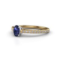 Bild von Verlobungsring haley ovl 2<br/>585 Gold<br/>Saphir 6x4 mm