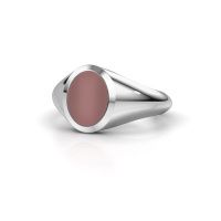 Afbeelding van Pinkring Herman 1<br/>950 platina<br/>Carneool 10x8 mm