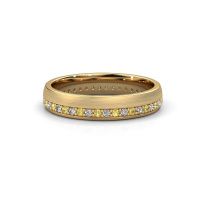 Image of Wedding ring WH0303L24AM<br/>585 gold ±4x1.7 mm<br/>Yellow sapphire