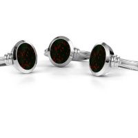 Afbeelding van Zegelring Jake 2<br/>950 platina<br/>Heliotroop 12x10 mm