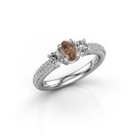 Image of Engagement Ring Marielle Ovl<br/>950 platinum<br/>Brown Diamond 1.27 Crt
